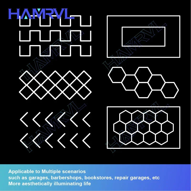 Panneaux LED Hexagonaux Connectés - Éclairage Modulaire