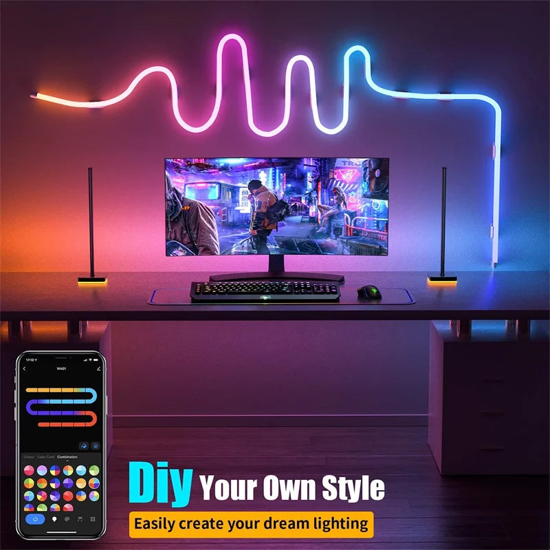 Ruban Néon LED Connecté WiFi RGBIC - Synchronisation Musicale
