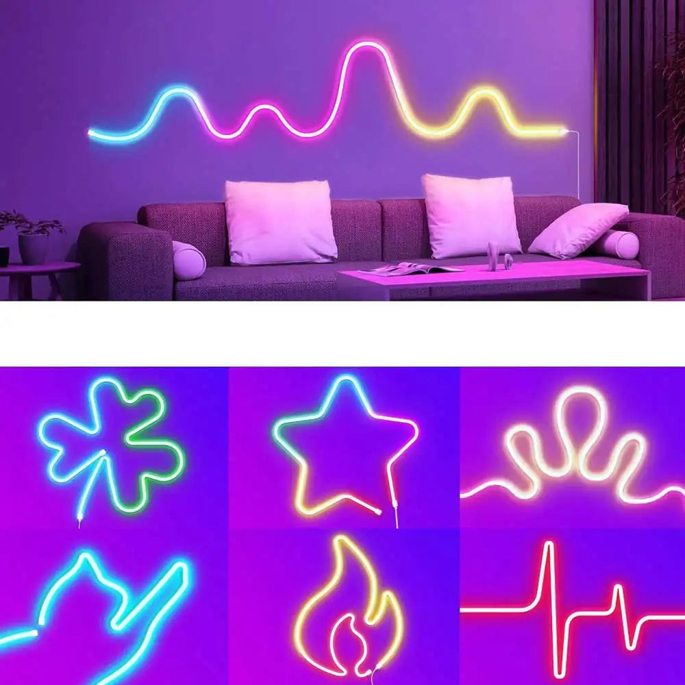 Ruban Néon LED Connecté WiFi RGBIC - Synchronisation Musicale