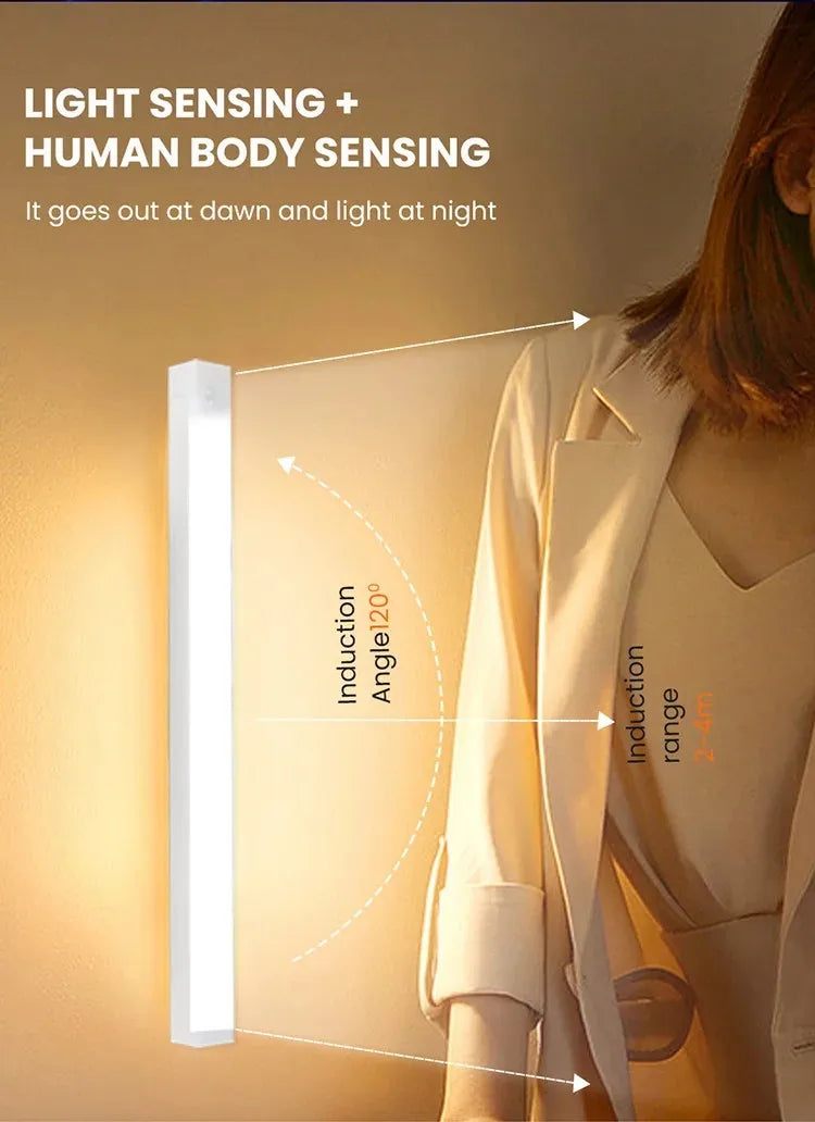 Veilleuse LED Sans Fil Rechargeable - Détecteur de Mouvement