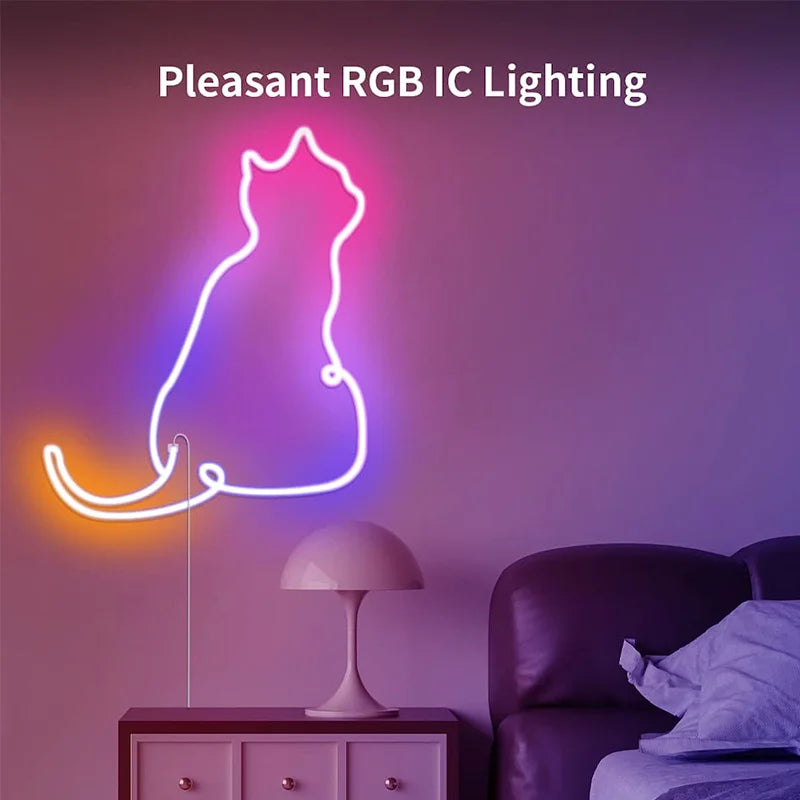 Ruban Néon LED Connecté WiFi RGBIC - Synchronisation Musicale