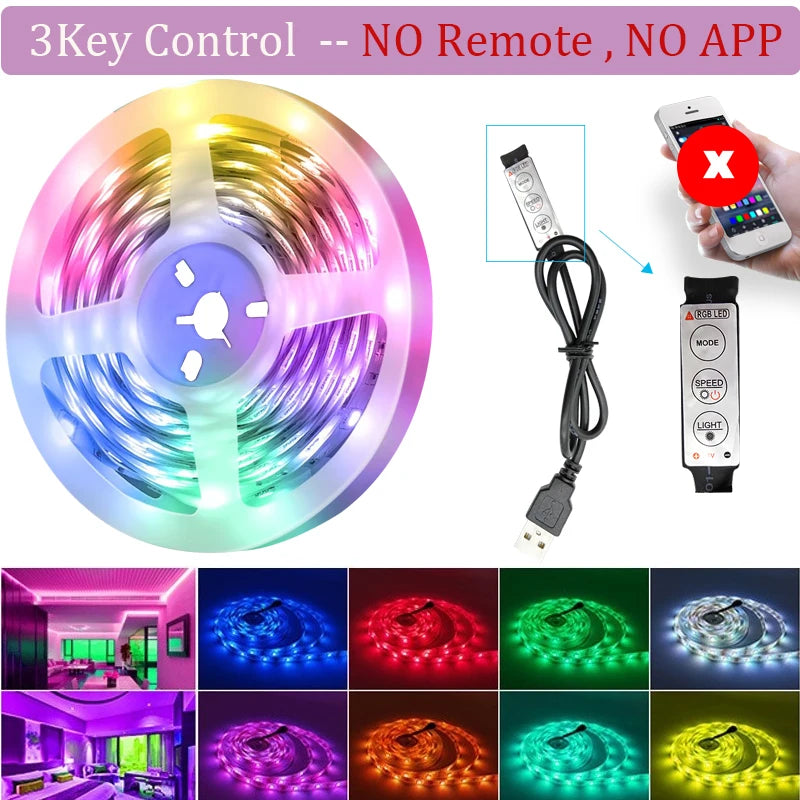 Ruban LED USB WiFi RGB 5050 - Rétroéclairage TV & Déco