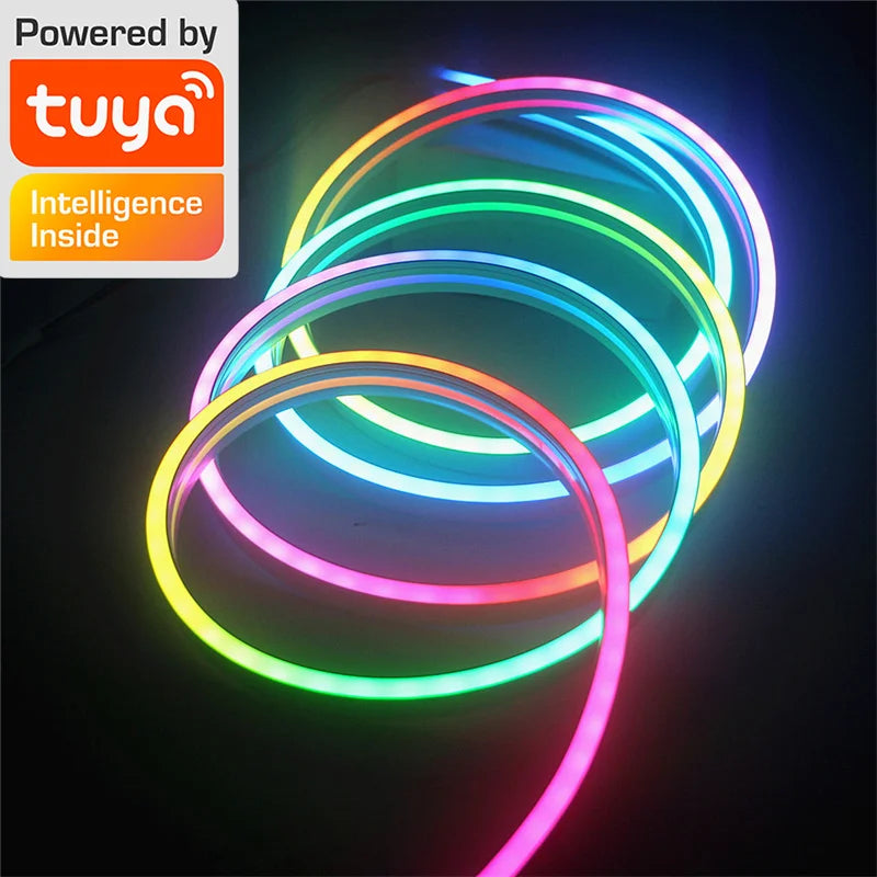 Ruban Néon LED Connecté WiFi RGBIC - Synchronisation Musicale