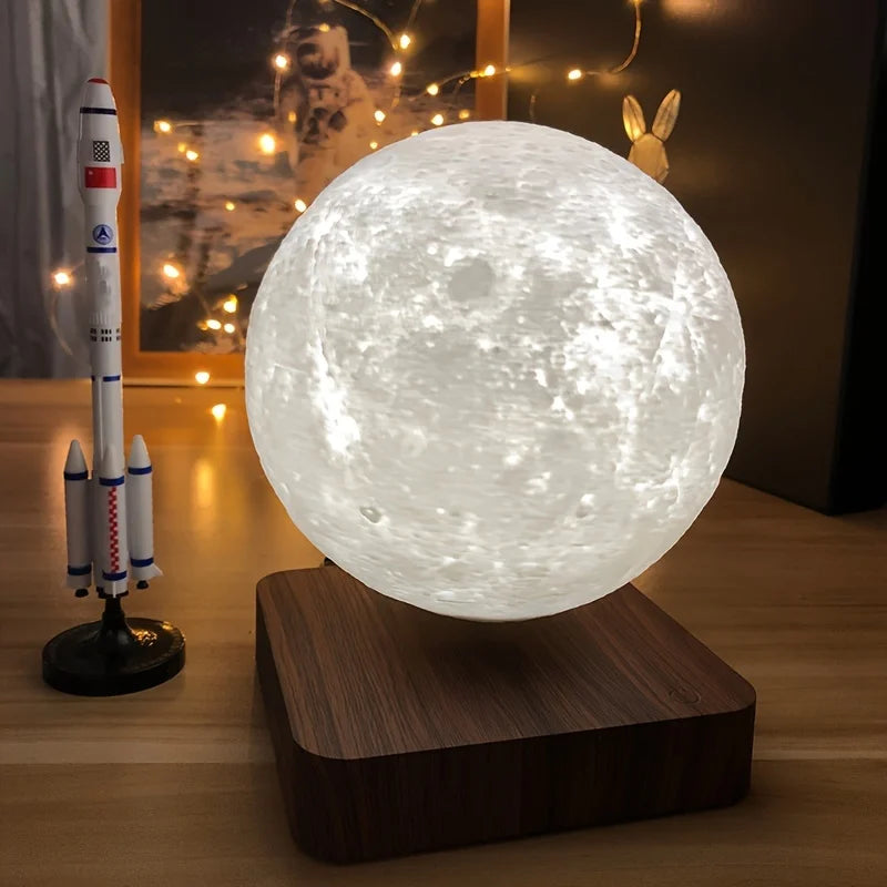 Lampe Lune en Lévitation Magnétique - 3 Teintes LED