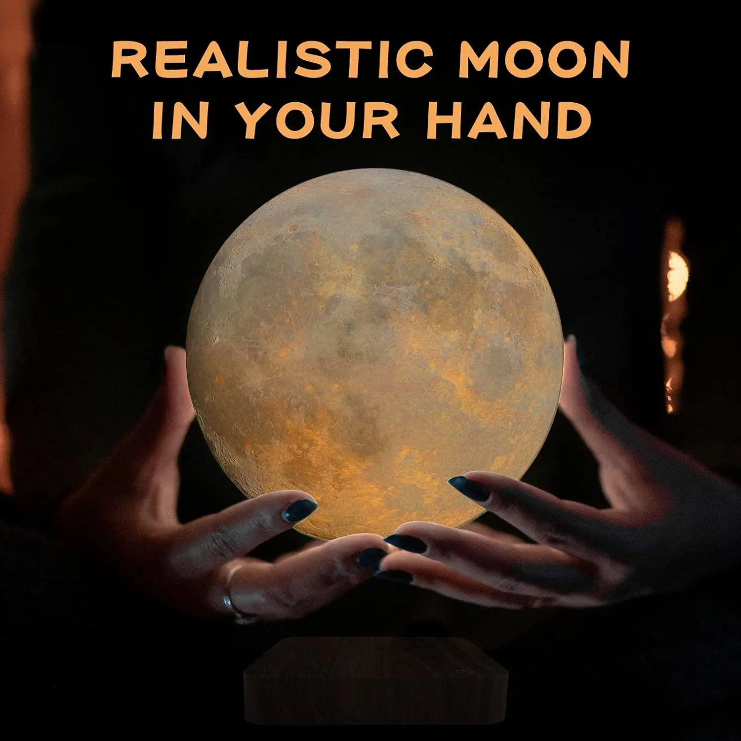 Lampe Lune en Lévitation Magnétique - 3 Teintes LED