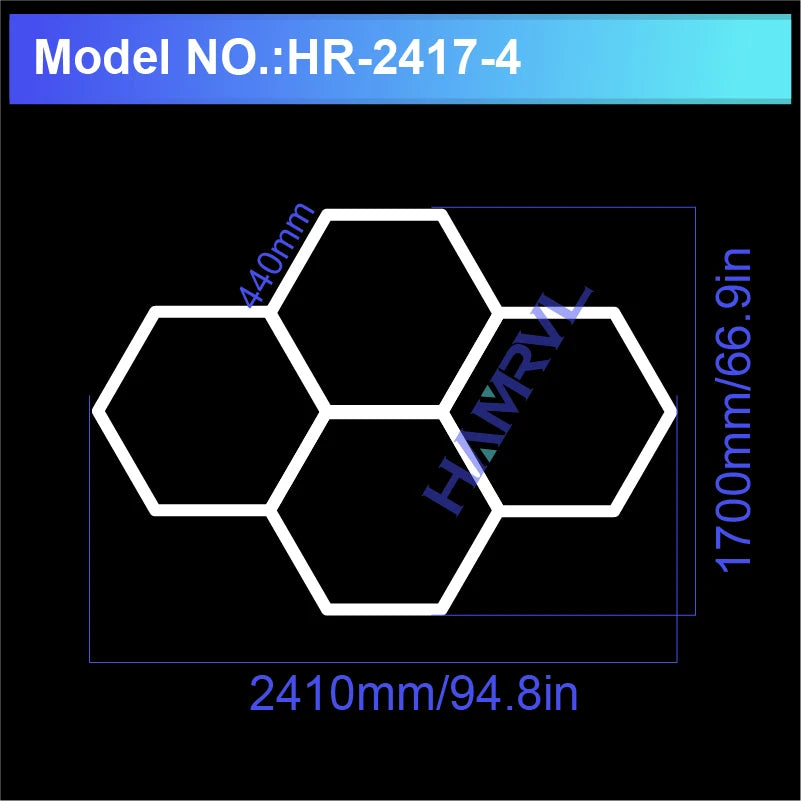 Panneaux LED Hexagonaux Connectés - Éclairage Modulaire