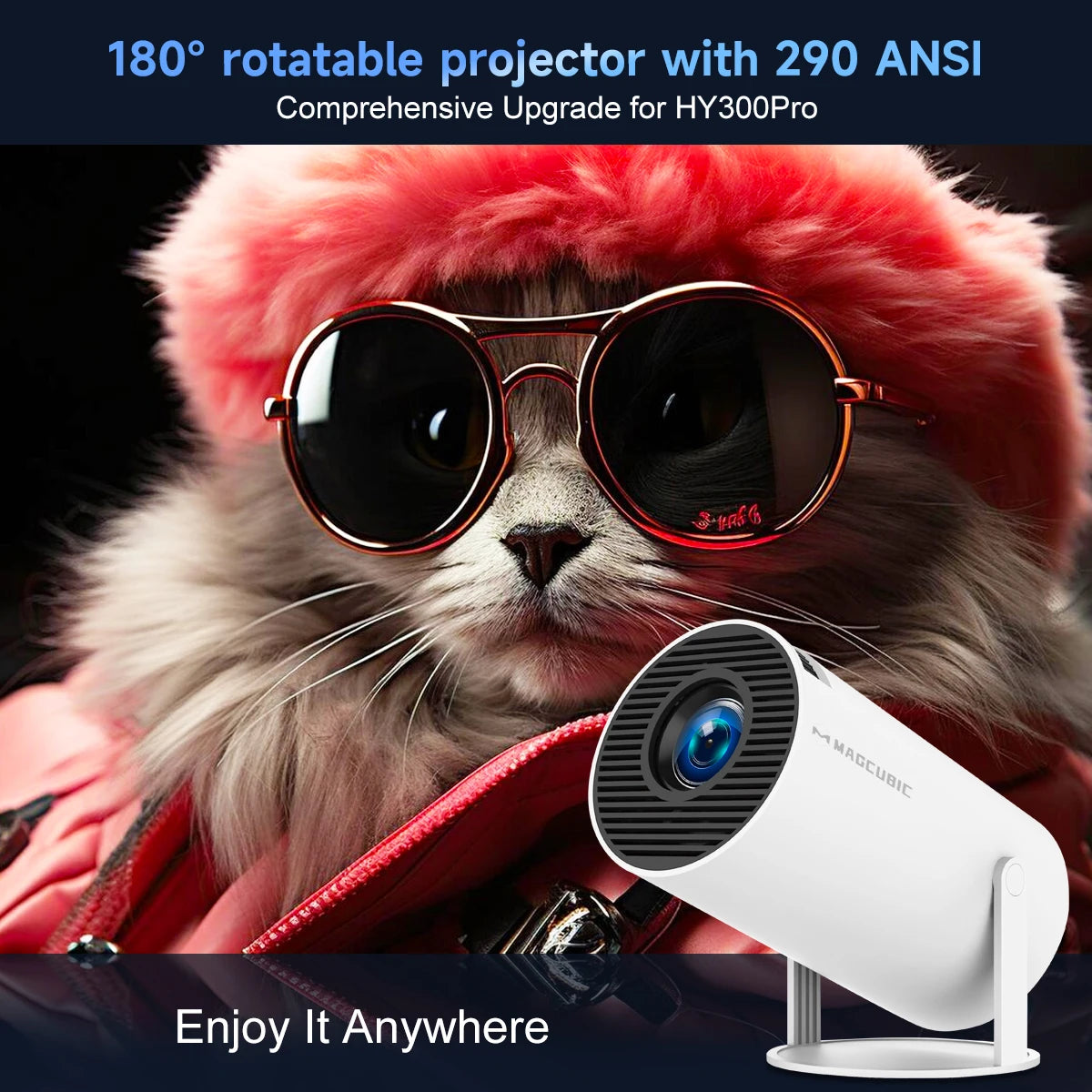 Vidéoprojecteur Portable WiFi 4K Android 14 - 290 ANSI