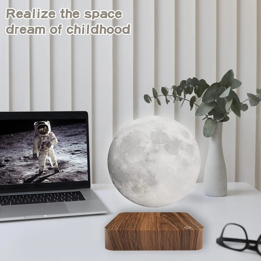 Lampe Lune en Lévitation Magnétique - 3 Teintes LED