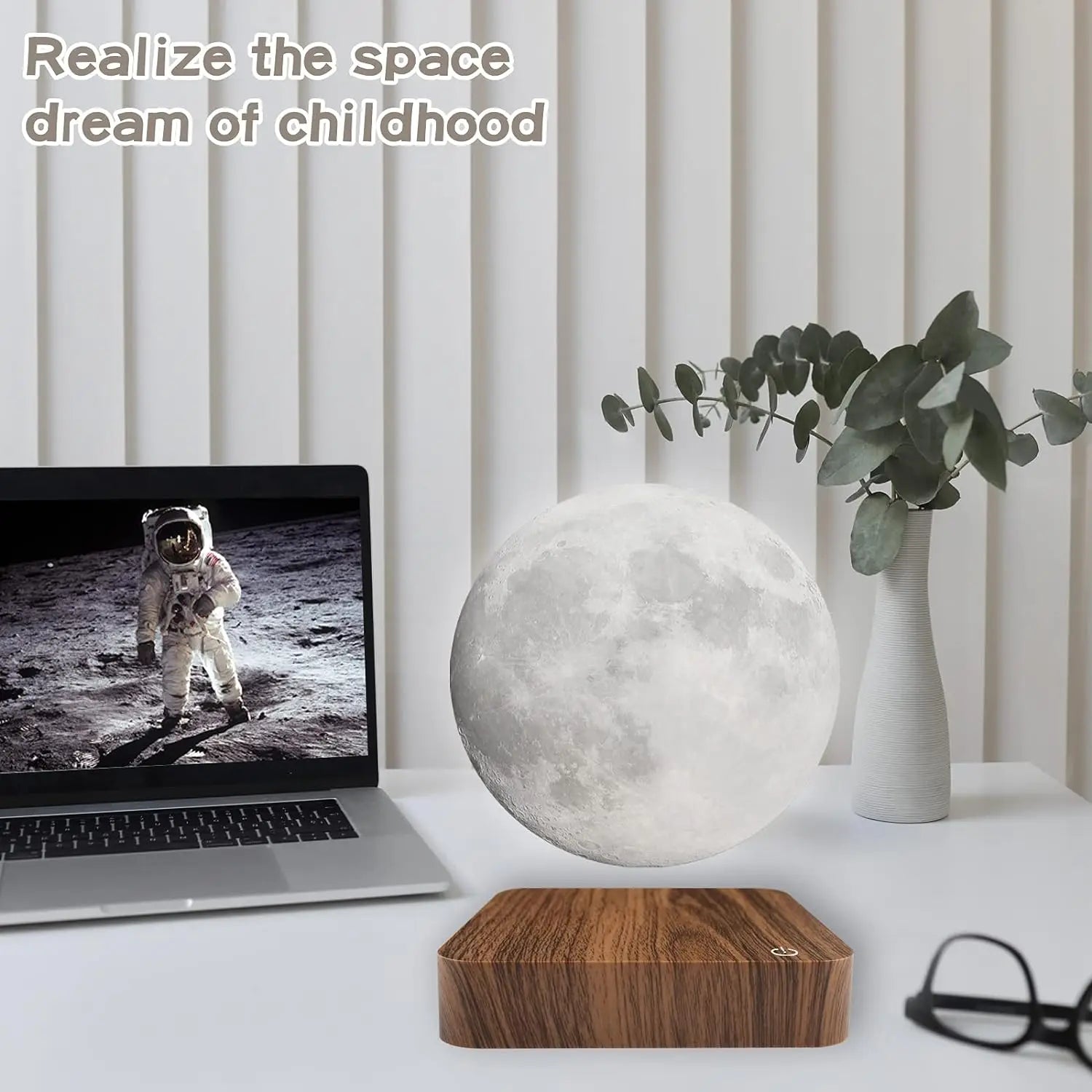 Lampe Lune en Lévitation Magnétique - 3 Teintes LED