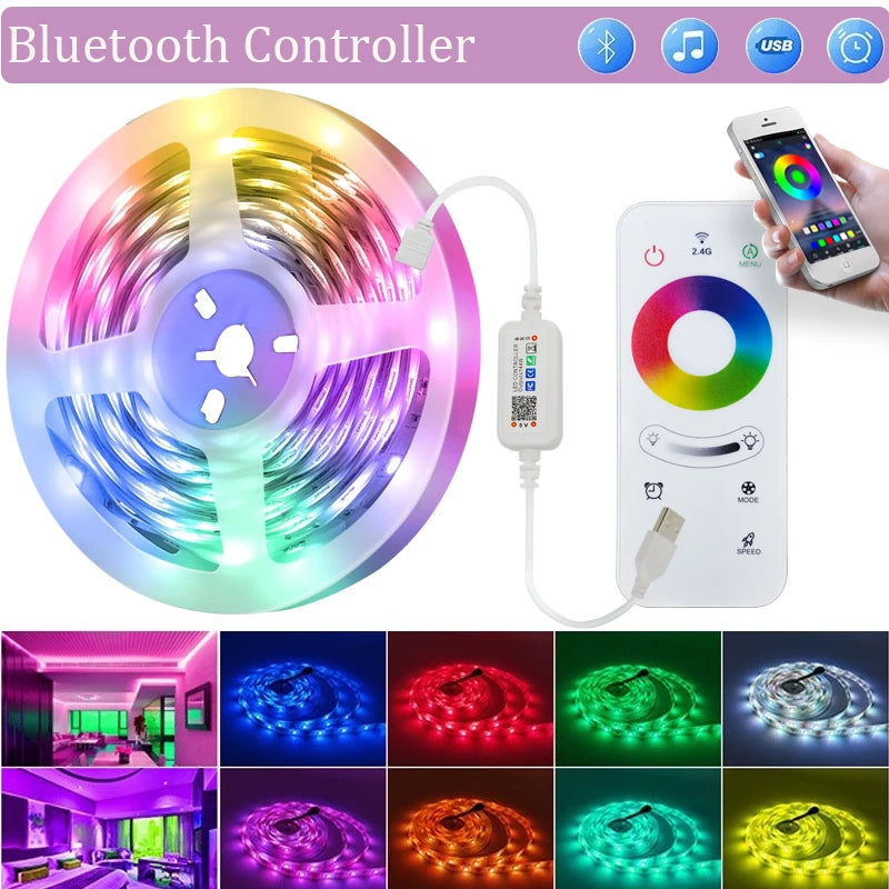Ruban LED USB WiFi RGB 5050 - Rétroéclairage TV & Déco