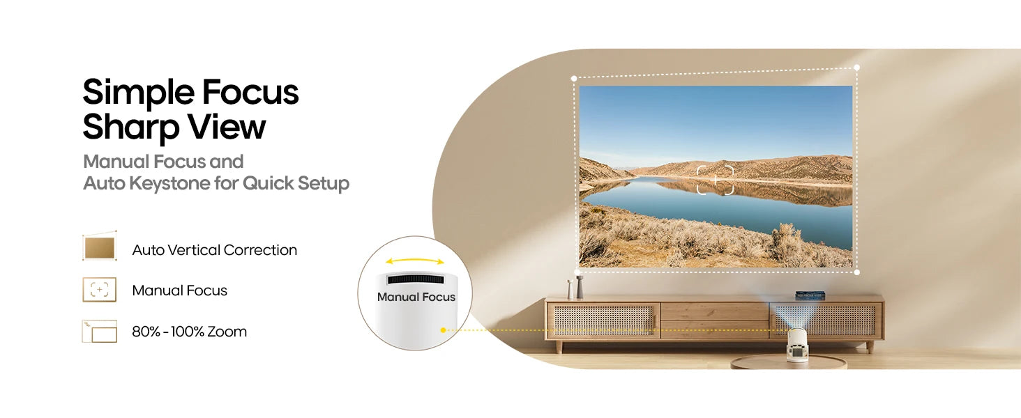 Vidéoprojecteur Portable WiFi 4K Android 14 - 290 ANSI