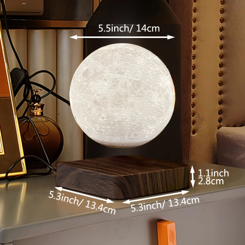 Lampe Lune en Lévitation Magnétique - 3 Teintes LED