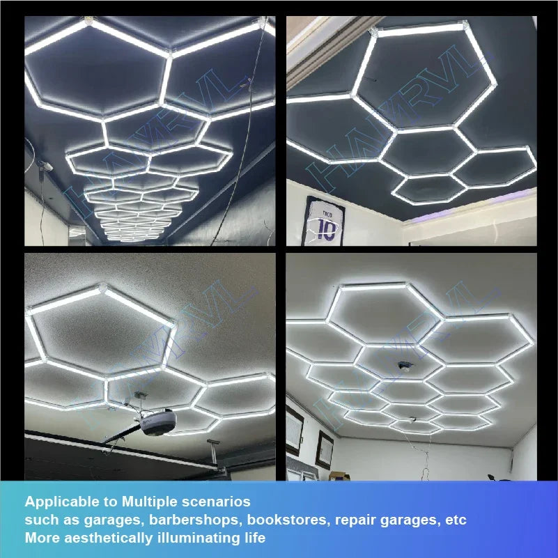 Panneaux LED Hexagonaux Connectés - Éclairage Modulaire