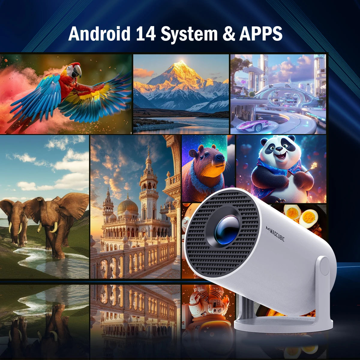 Vidéoprojecteur Portable WiFi 4K Android 14 - 290 ANSI