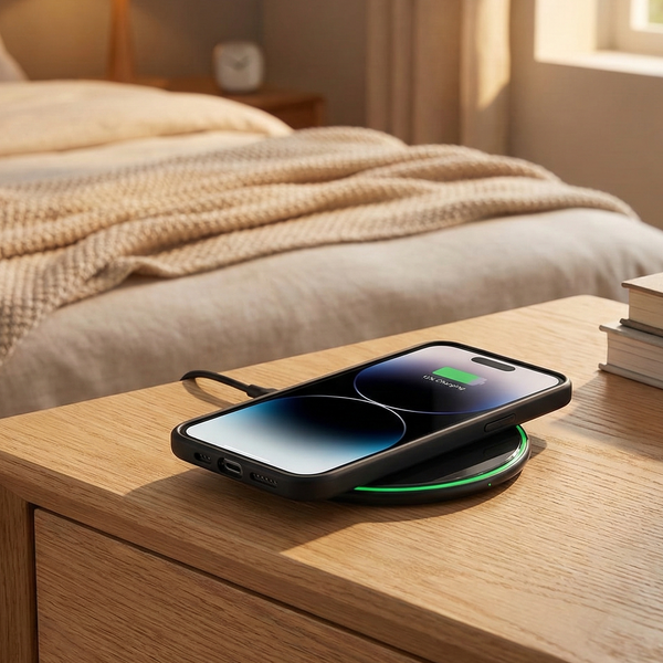 Chargeur Sans Fil Rapide 15W - Compatible iPhone & Samsung
