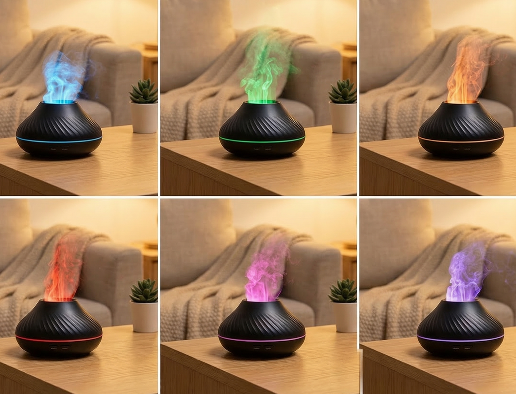 Diffuseur Huiles Essentielles Volcanique USB - Brume & LED